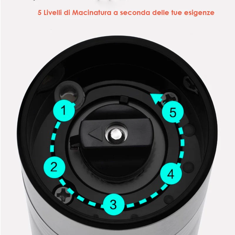 Macina Sale e Pepe Elettrico in Tritan Nero