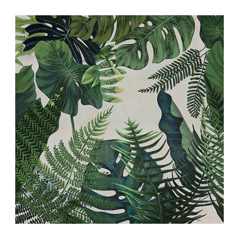Agave Quadro Nella Giungla Dipinto a Mano 90x90 cm