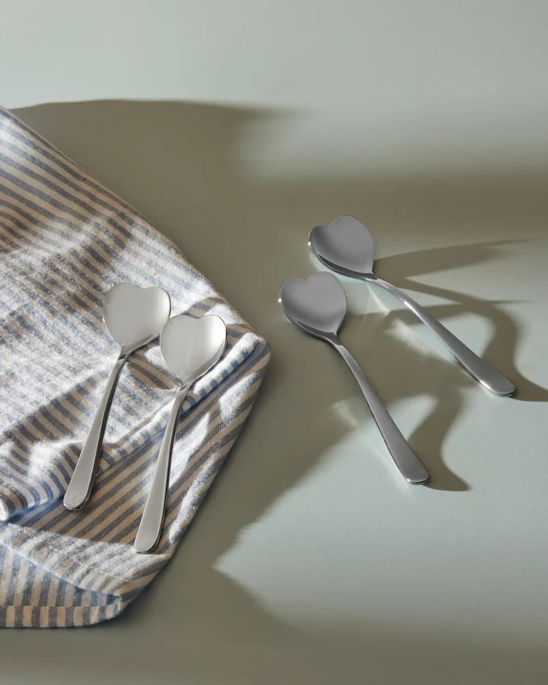 Alessi Set 6 Cucchiaini Gelato Big Love in acciaio inox