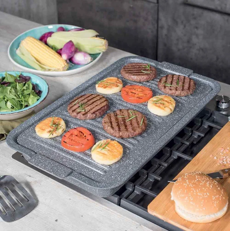 Tognana Barbecue Grill Rettangolare Alluminio Grigio No Fumo