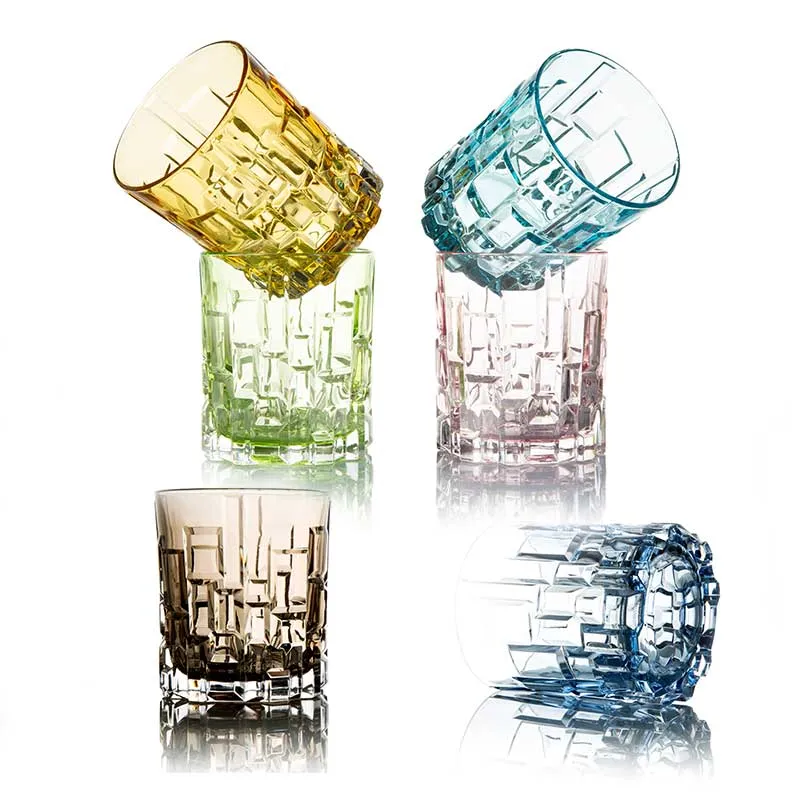 Feeling Set 6 Bicchieri Tumbler Vesuvius Multicolor in Vetro