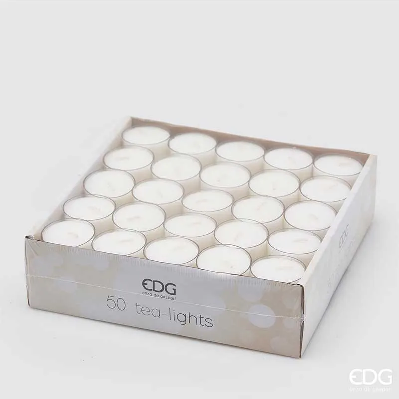 EDG Enzo de Gasperi Set 50 pezzi Candele Tealight 3,5cm