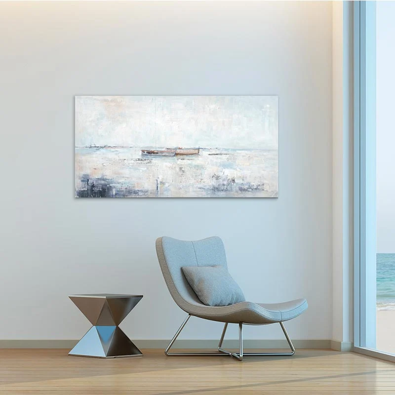Agave Quadro Quiete Dipinto a Mano 140x70 cm