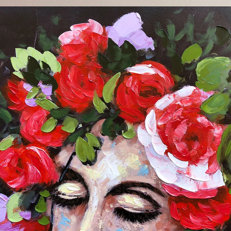 Agave Quadro Demetra Dipinto a Mano 70x100 cm
