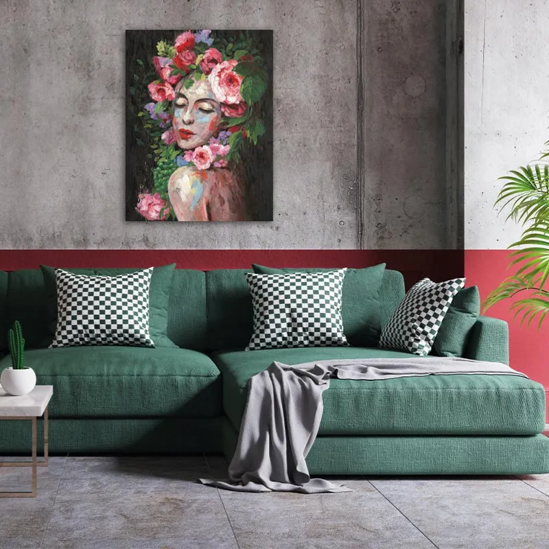 Agave Quadro Demetra Dipinto a Mano 70x100 cm
