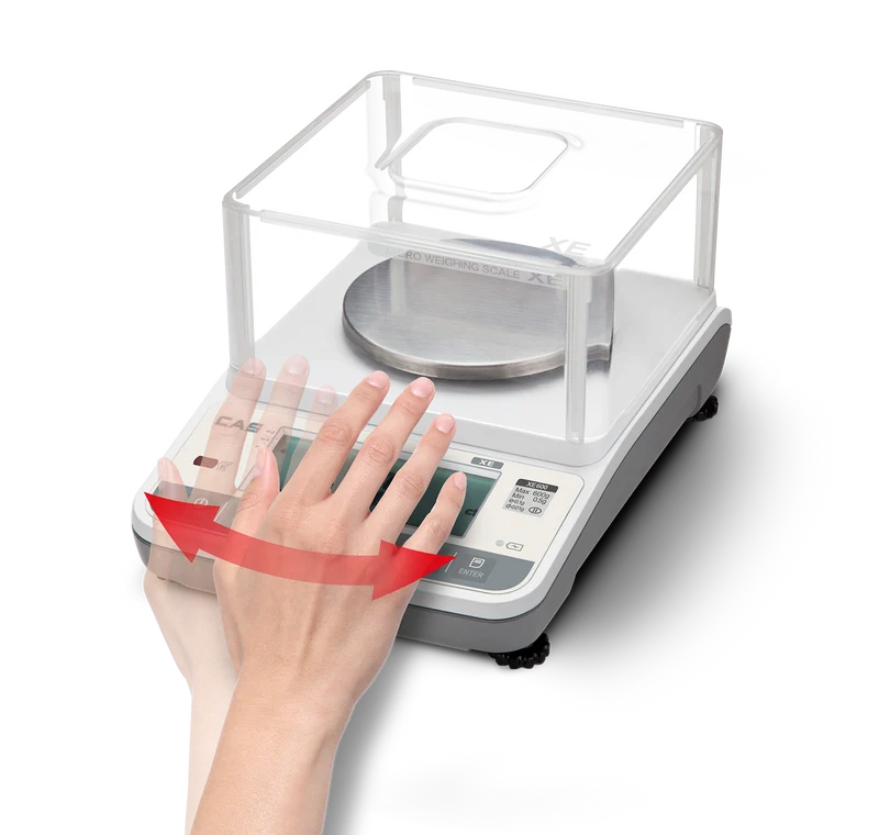 Präzisionswaage, Feinwaage, Goldwaage , Rezepturwaage,. geeichte Ausführung, Serie XE von CAS von 300 g bis 6000 g mit hoher Auflösung
