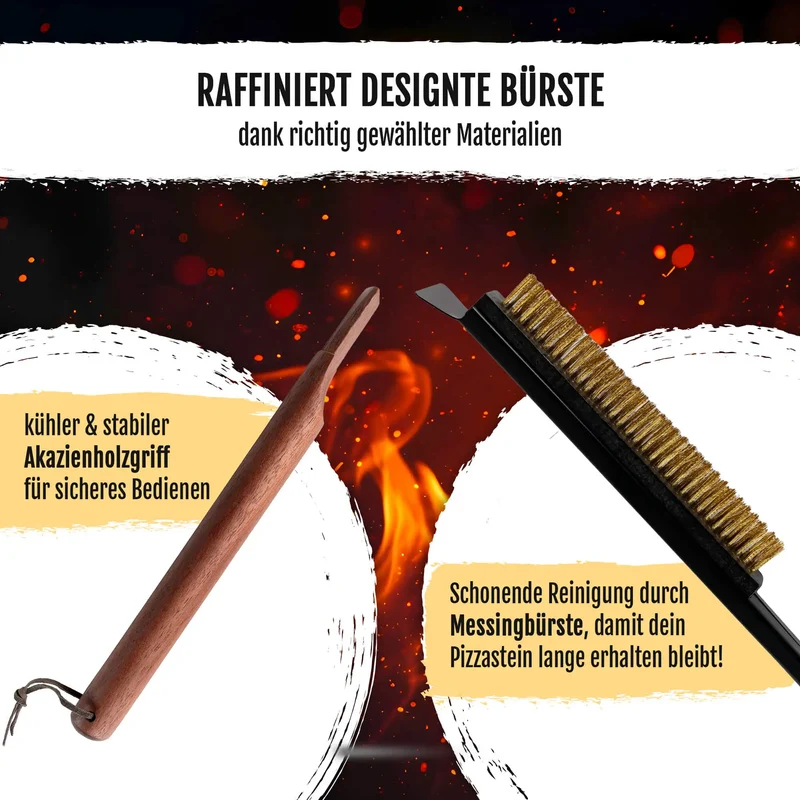 Delicret Black Line Ofenbürste 53 cm – Kompakt & kraftvoll reinigen