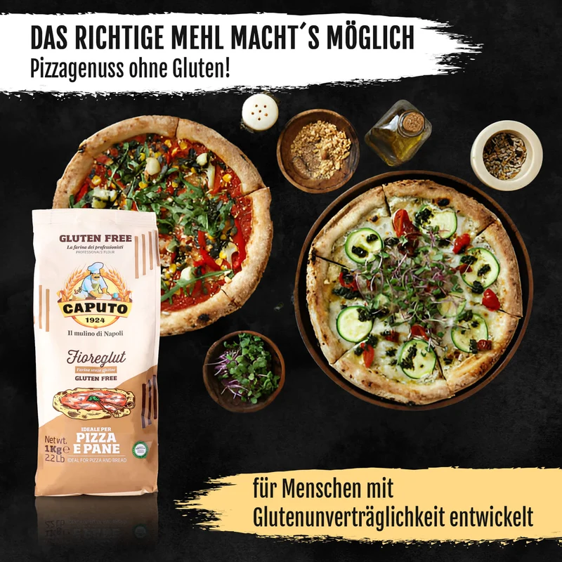 Caputo Fioreglut glutenfreies Mehl Set - Nolano San Marzano Tomaten & Meersalz