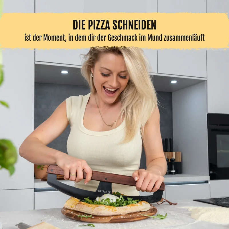 DELICRET - Black Line – Pizzaschneider mit Stil & Schärfe