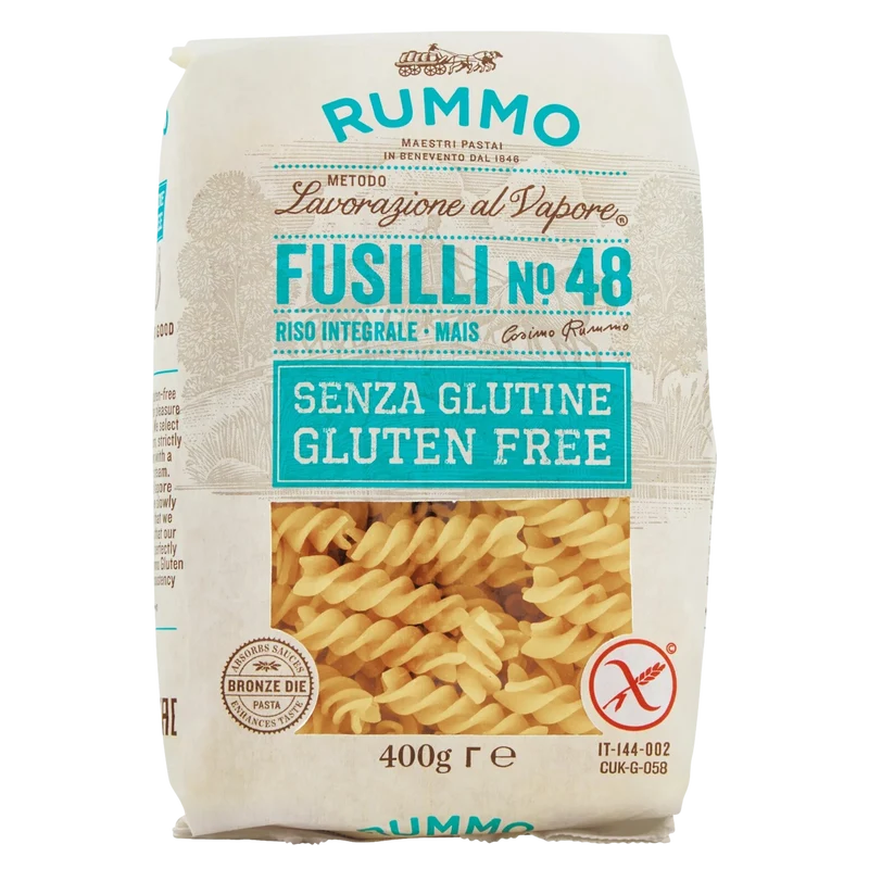 Rummo Fusilli N° 48 - Glutenfrei aus Mais und Reis - 400 g