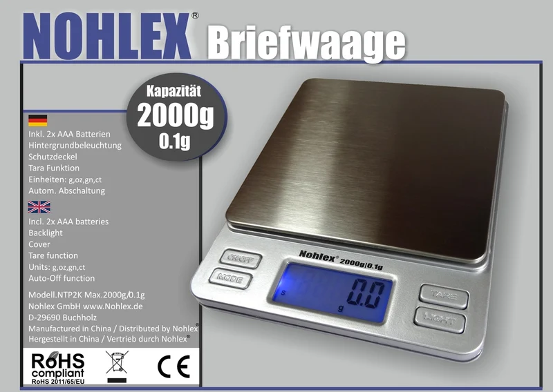 Nohlex Digitalwaage NTP2K