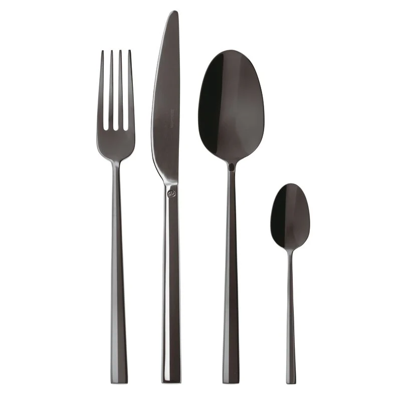 Sambonet Servizio di Posate 24 pezzi Rock PVD Antigraffio Black