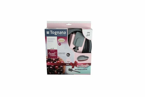 Tognana Set Tortiera a Cuore 24 Cm + Spatola