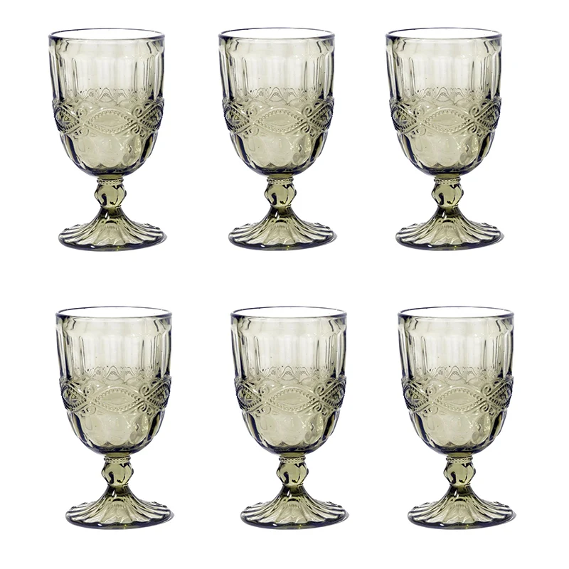 Tognana set 6 calici Solange Verde oliva 270cc