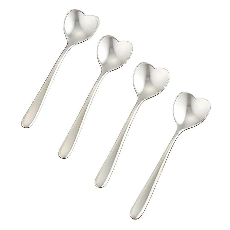 Alessi Il Caffè Set di 4 Cucchiaini da Caffè Big Love