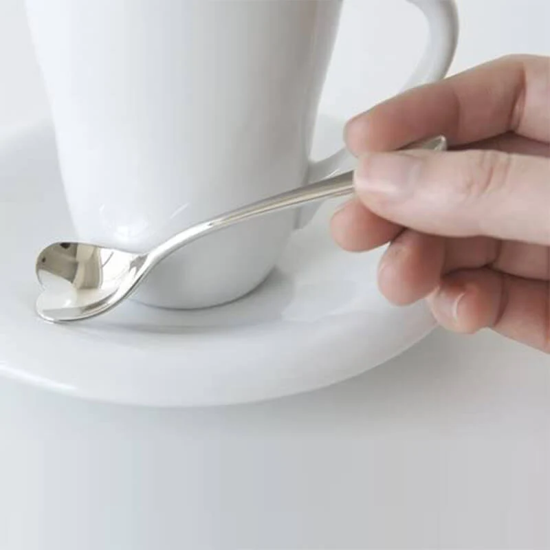 Alessi Il Caffè Set di 4 Cucchiaini da Caffè Big Love