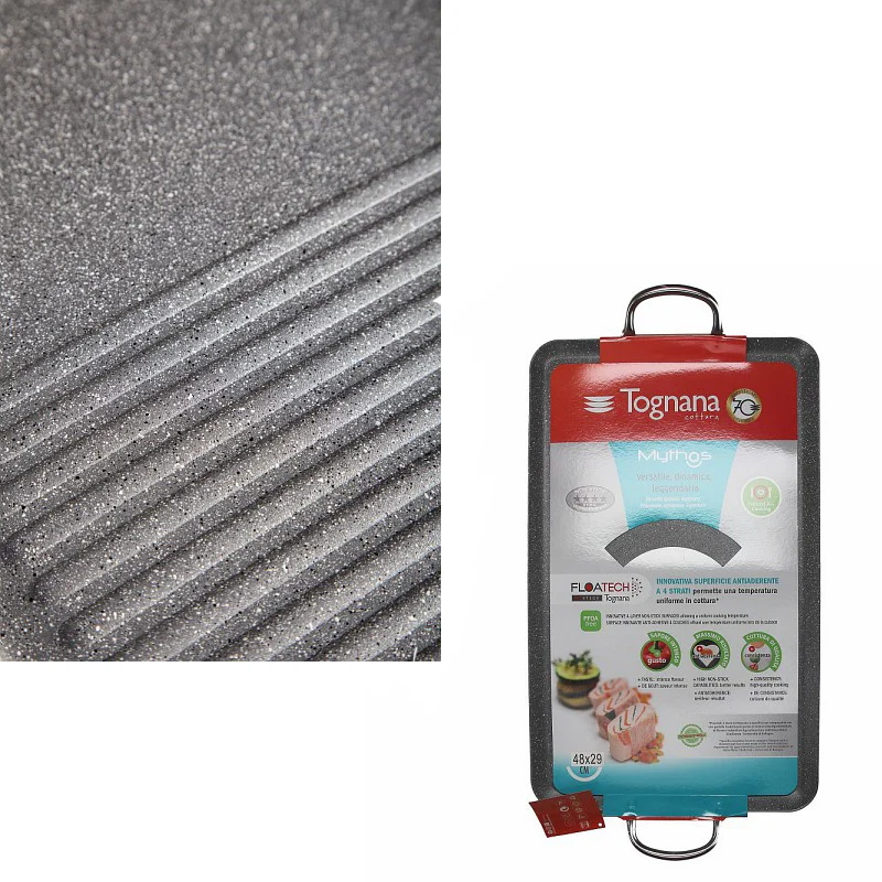 Tognana Grill doppia con 2 manici 48x30 cm Mythos
