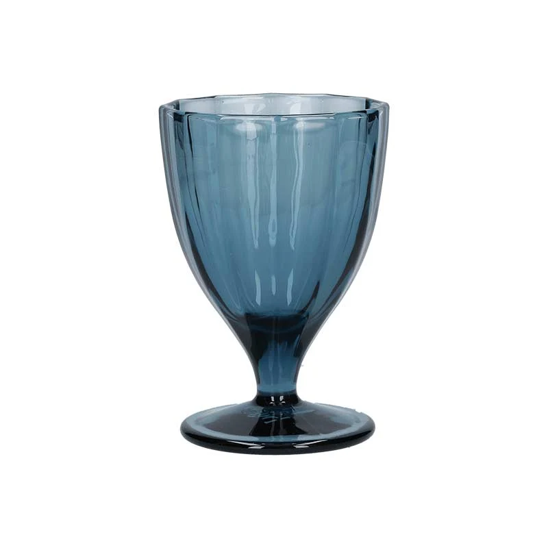 Rose e Tulipani Set 6 Calici Vino Blu Notte 30 cl