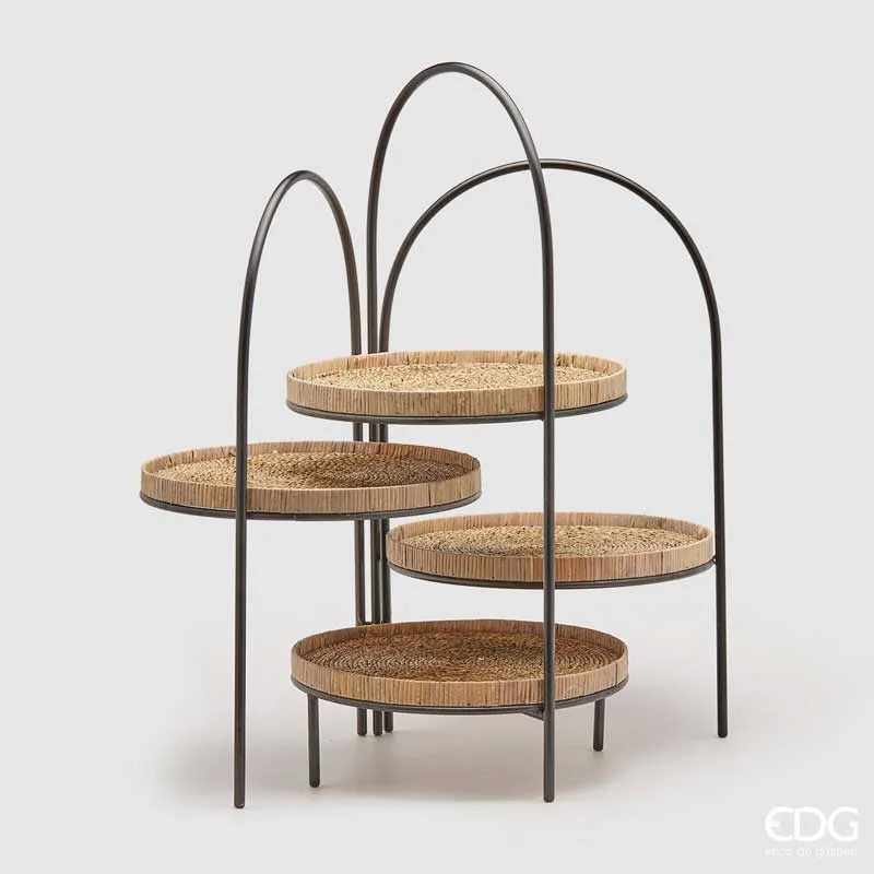 EDG Enzo De Gasperi Scaffale con 4 ripiani in Canapa 88x92x62 cm