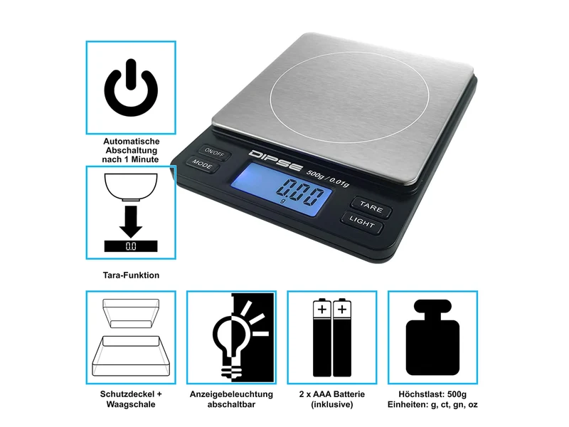 Feinwaage (500g/0,01g)