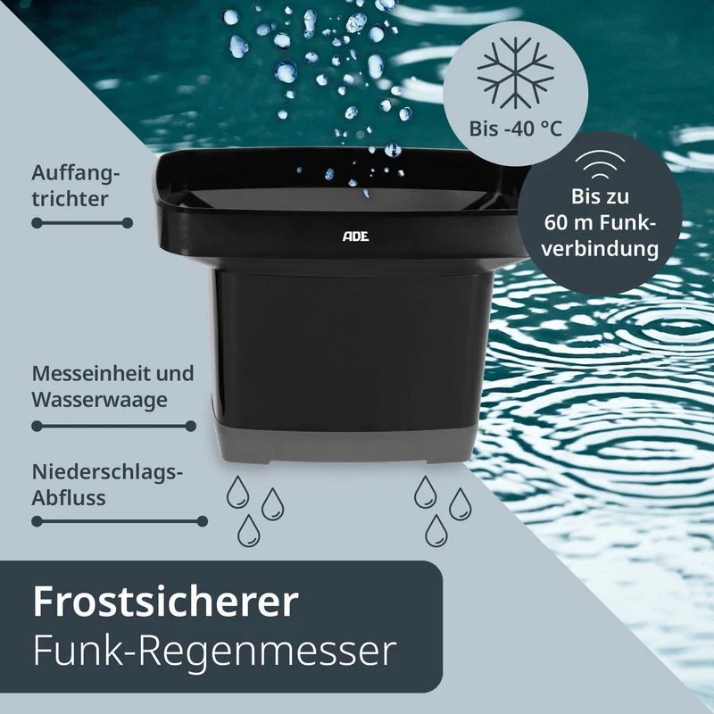 Digitale Wetterstation mit Regenmesser