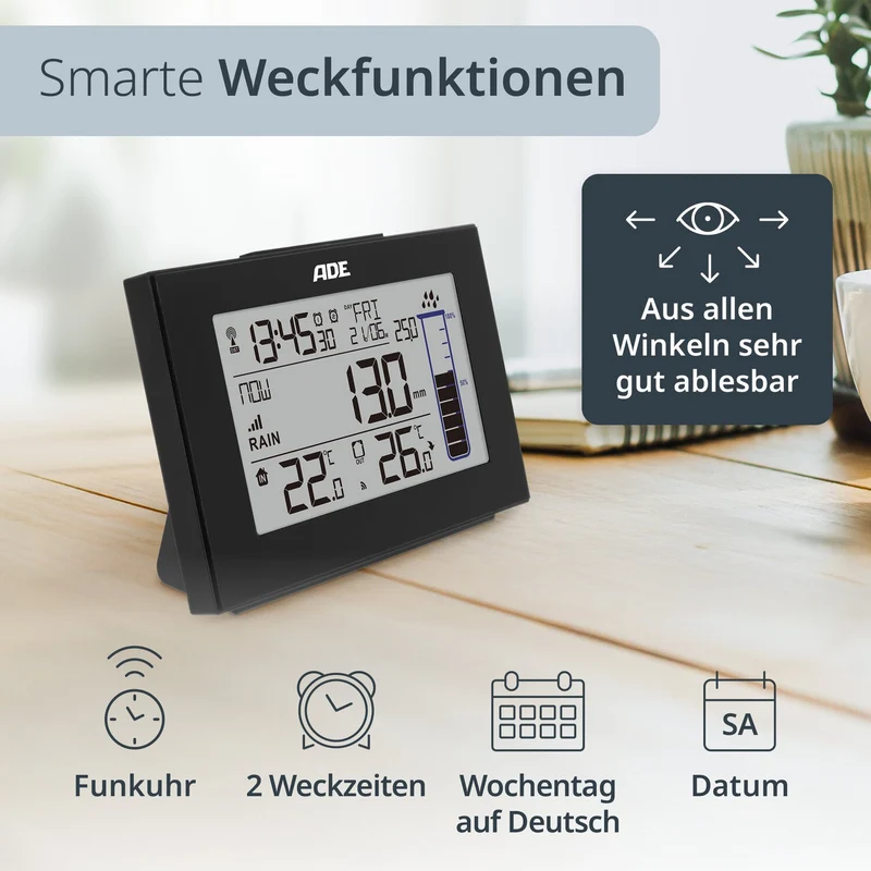 Digitale Wetterstation mit Regenmesser