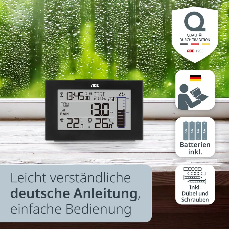 Digitale Wetterstation mit Regenmesser