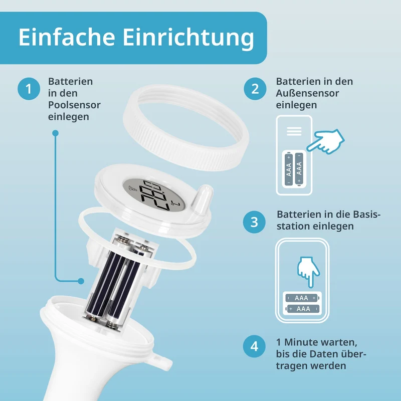 Digitales Poolthermometer mit Außensensor