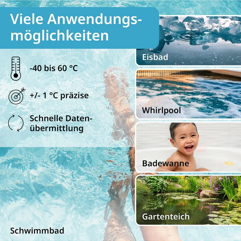 Digitales Poolthermometer mit Außensensor