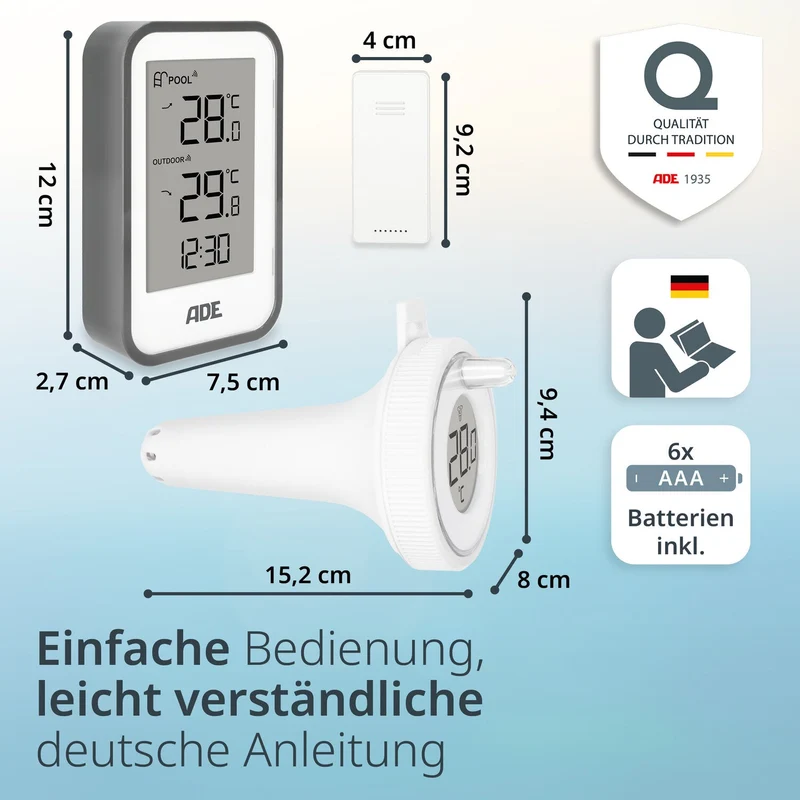 Digitales Poolthermometer mit Außensensor