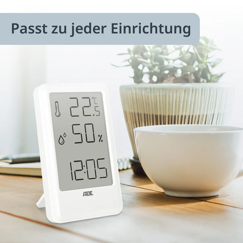 Digitales Thermo-/Hygrometer mit Uhr