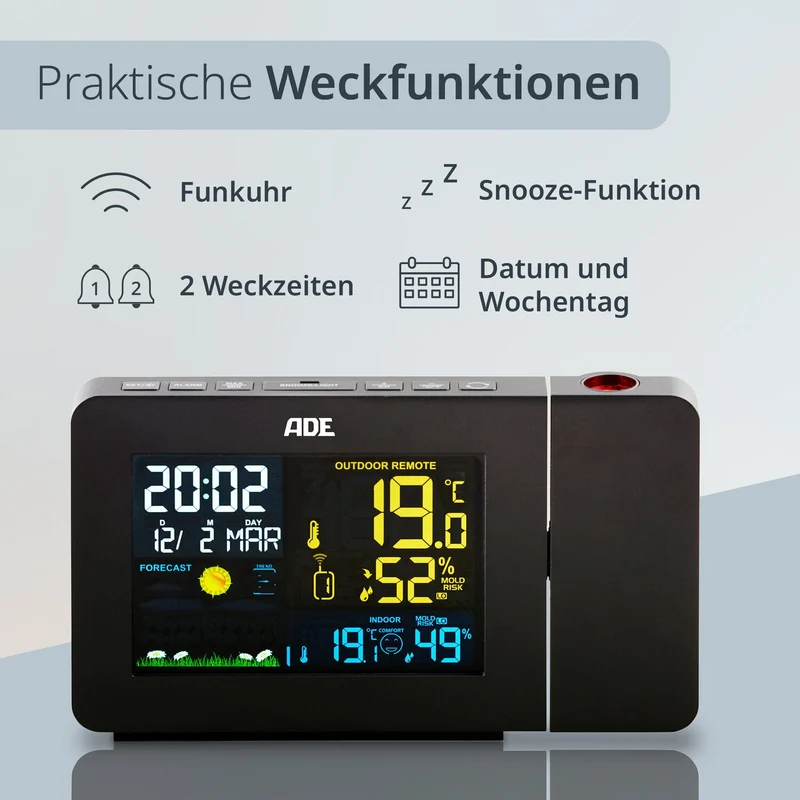 Digitale Wetterstation mit Projektion