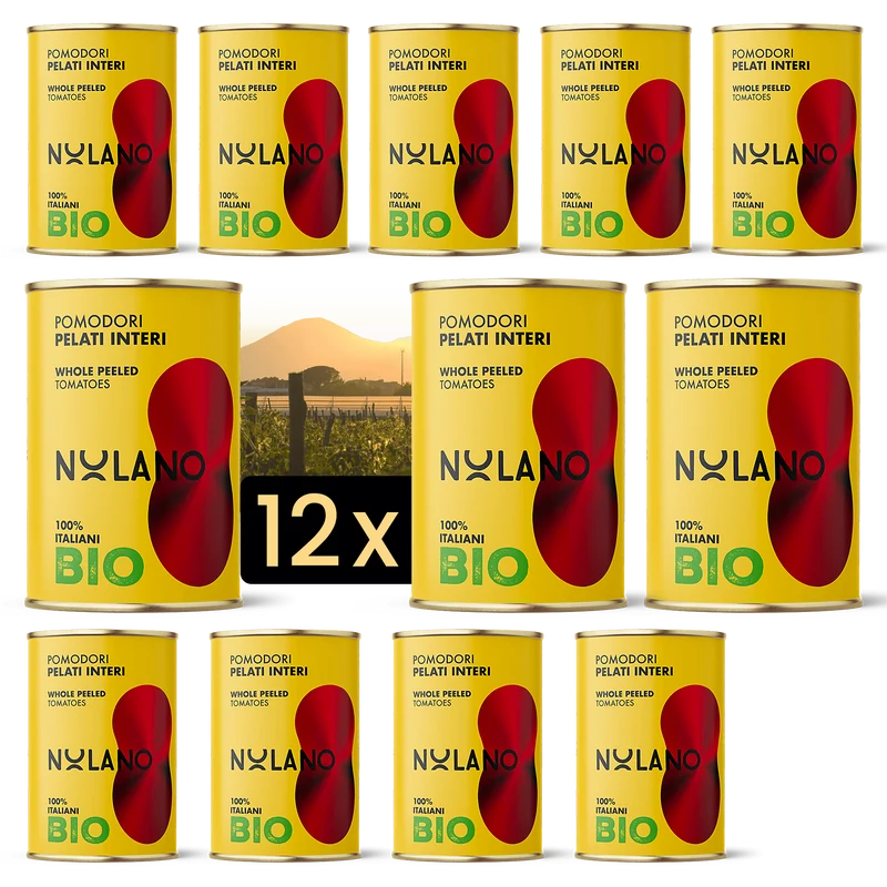 NOLANO - BIO - Ganze geschälte Tomaten in Tomatensaft - 400g Dose