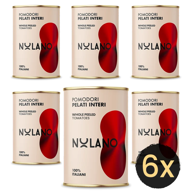 NOLANO - Ganze geschälte Tomaten in Tomatensaft - 400g Dose