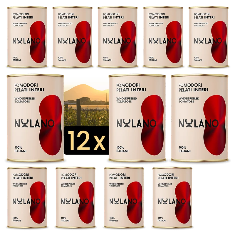 NOLANO - Ganze geschälte Tomaten in Tomatensaft - 400g Dose