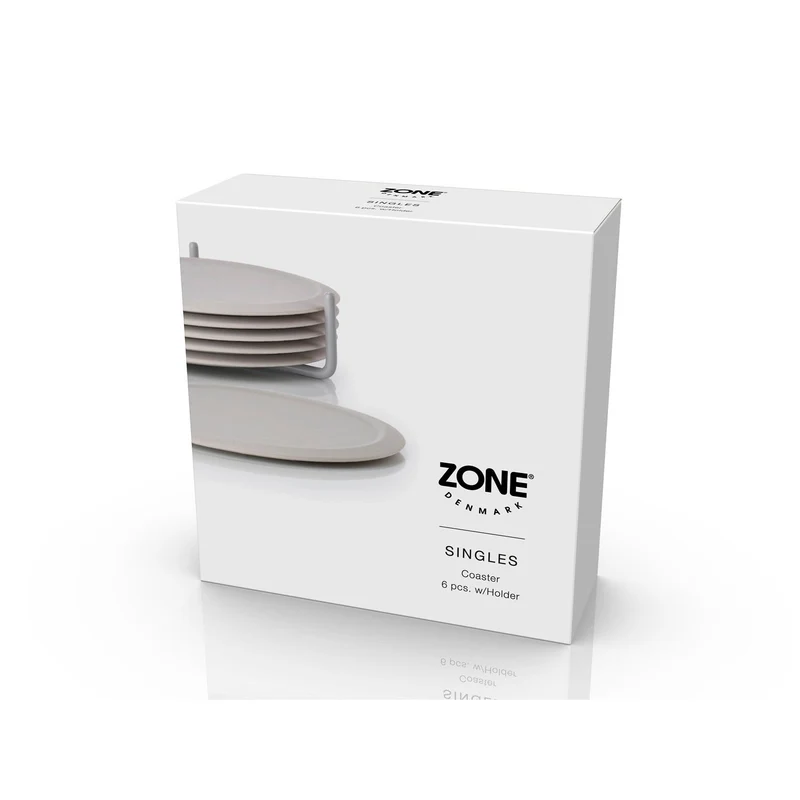 Zone Denmark Glasuntersetzer m Halter Singles Warm Grey