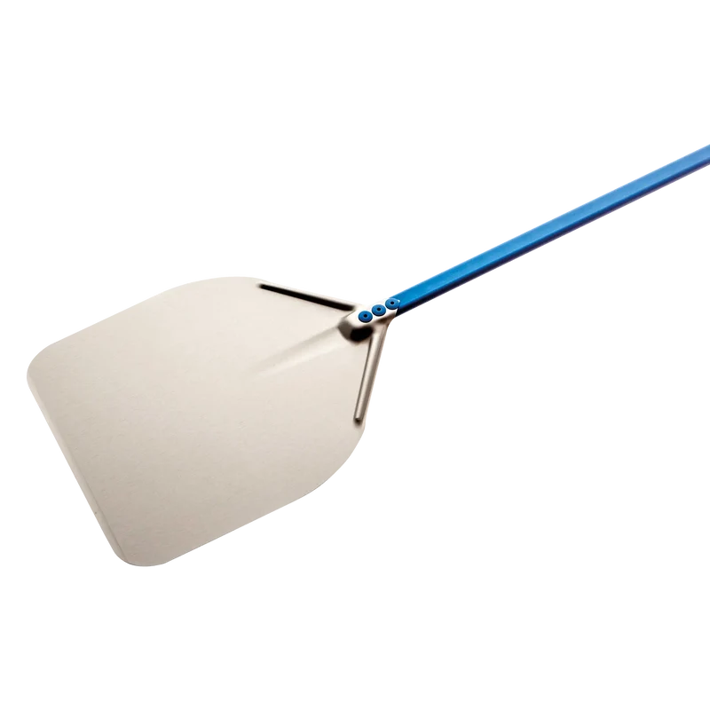 Gi Metal - Azzurra Pizzaschieber | Ø 33 cm | Stiel 60 cm | eckig