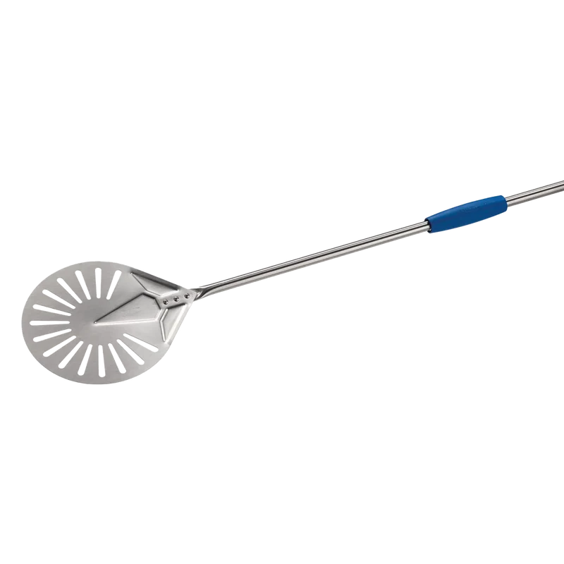 Gi Metal - Pizzawender perforiert Ø 17 cm & 75cm Stiel "turning peel" - Azzurra
