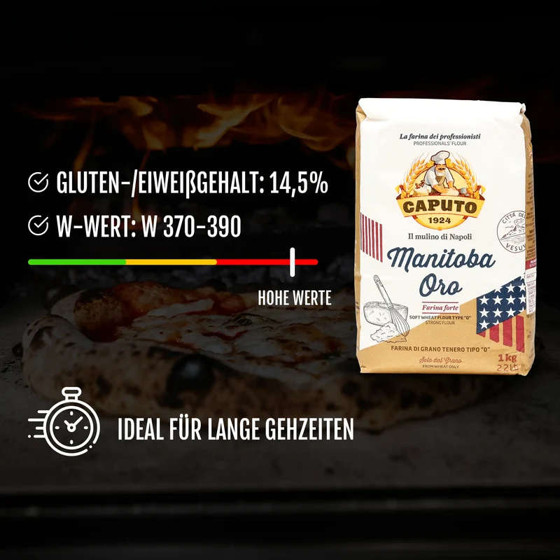 Caputo Manitoba Oro 1kg - Typ 0 - 14,5% Eiweißgehalt