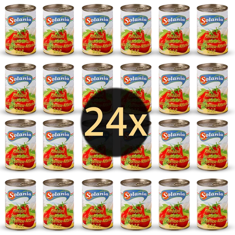 24x SOLANIA San Marzano Tomaten DOP in der Dose a 400g