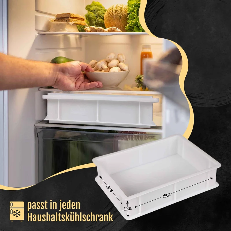 DELICRET | Pizzaballenboxen - 1x Deckel & 2x Box (40x30x10cm)