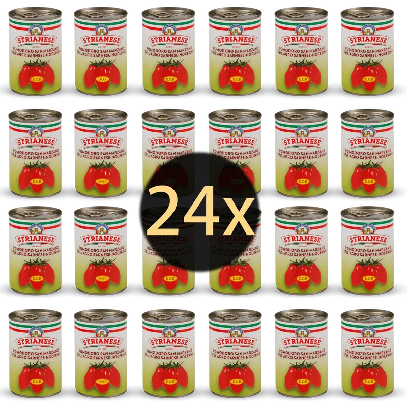 24x STRIANESE San Marzano Tomaten DOP in der Dose a 400g