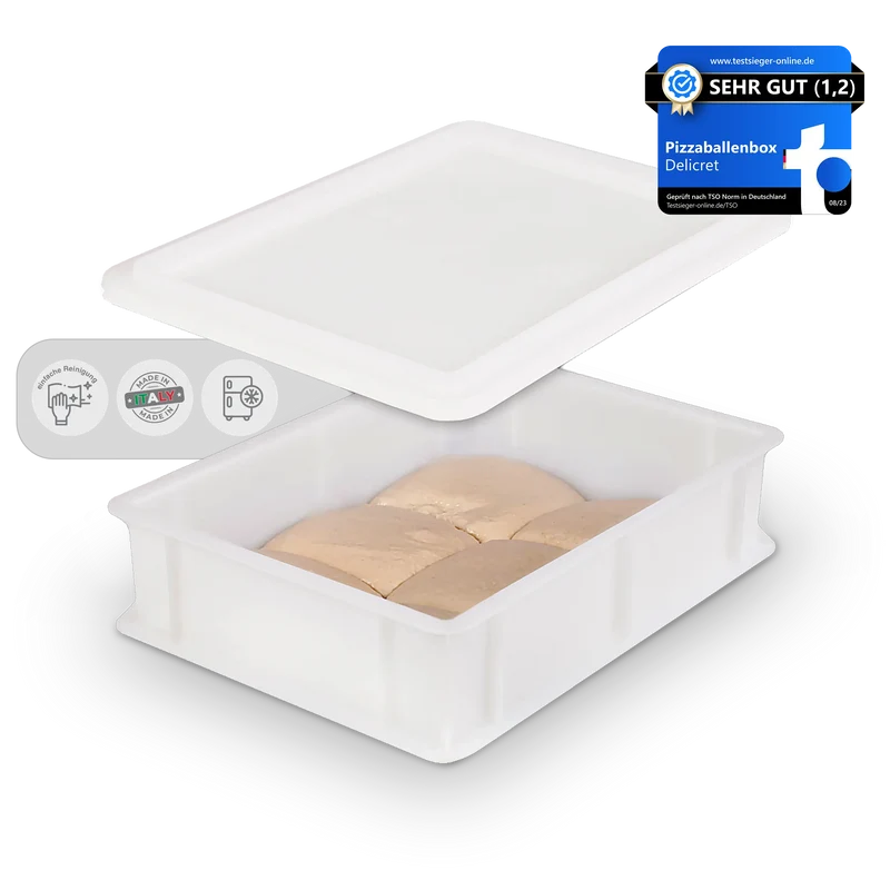 DELICRET | Pizzaballenbox - 1x Deckel & 1x Box (40x30x10cm)