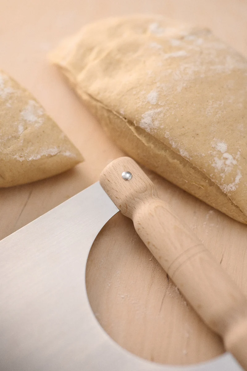 Teigabstecher mit Buchenholzgriff