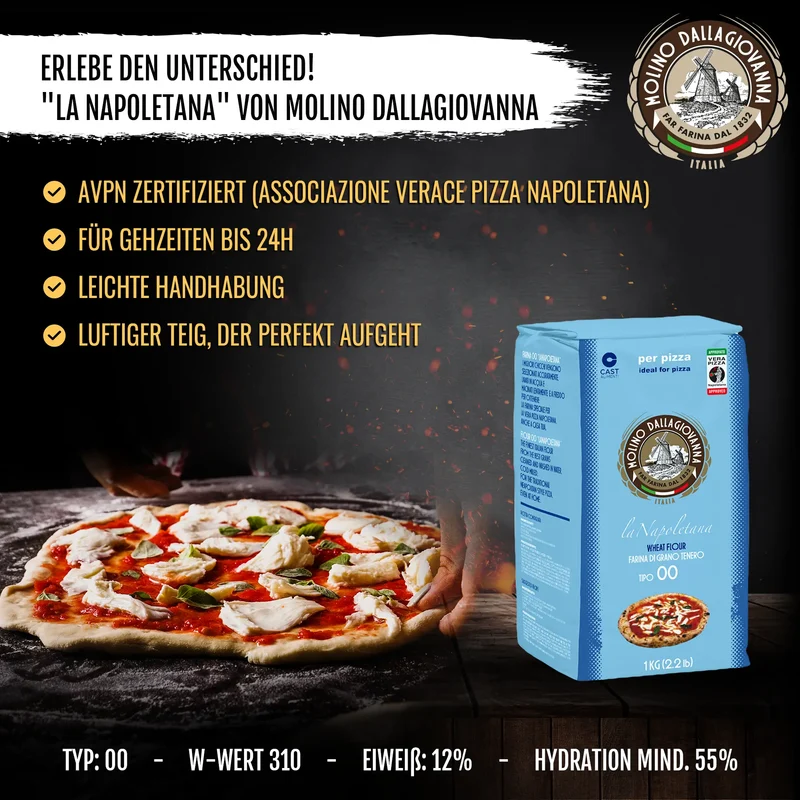 DELICRET - Pizza Starter Kit mit Molino Dallagiovanna Pizzamehl