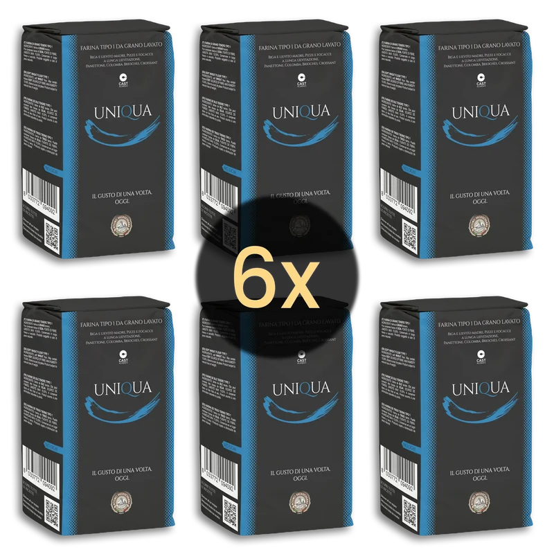 Molino Dallagiovanna - 1kg UNIQUA BLU Pizzamehl Typ 1 | 15% Eiweiß / W-380