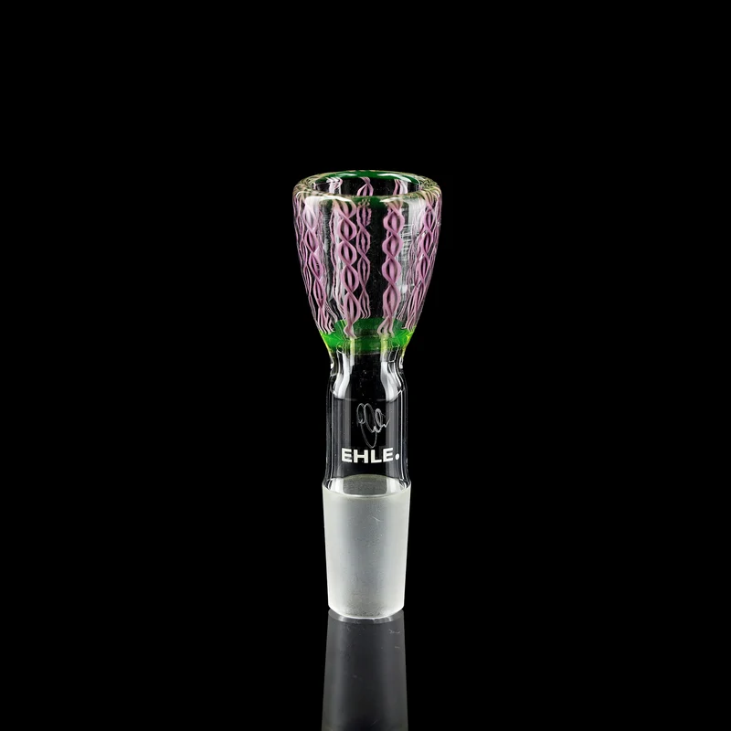 Limitierter Bong-Kopf NS 18,8 ,,Crushed Opal - Spiral glowing" inkl. Holzständer