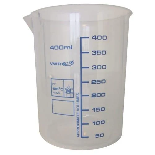 VWR Messbecher, niedrige Form PP, hochgradig durchscheinend 600mL [6 Stk.]