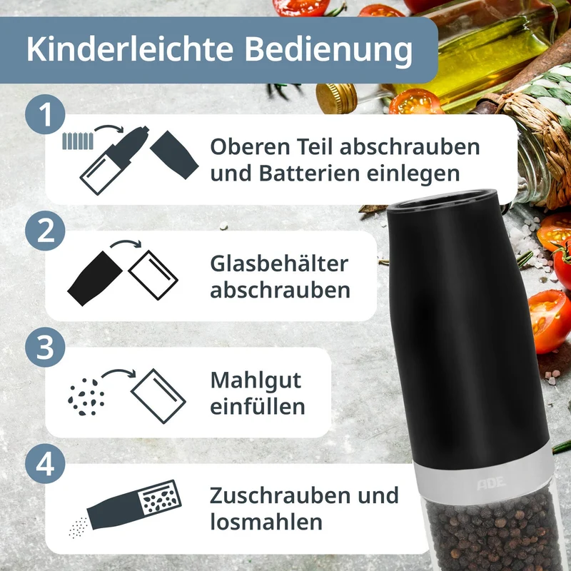 Elektrische Salz- und Pfeffermühle
