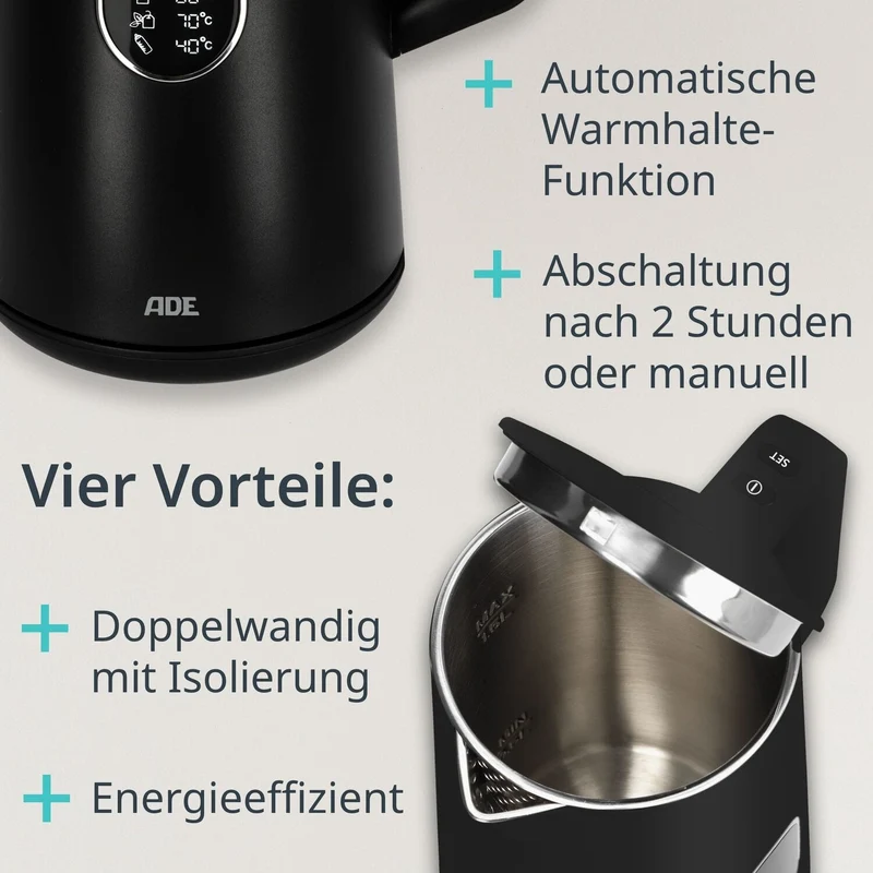 Wasserkocher mit Temperaturwahl
